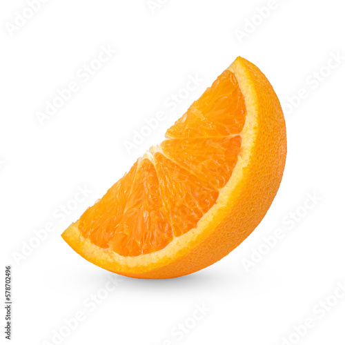 Fresh orange sliced isolated on white background
