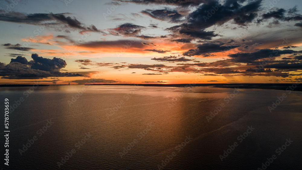 Fototapeta premium Sunset Rio Negro, Manaus-AM