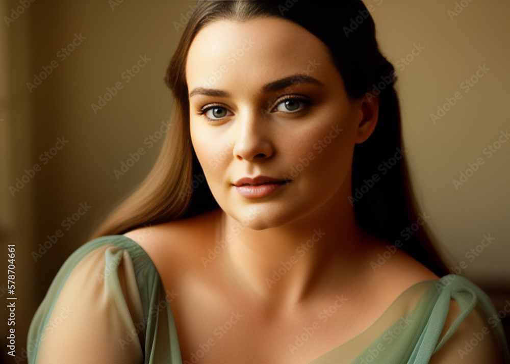 a woman in a gold dress posing for a picture, character headshot portrait, dark chocolate hair colour, glamour lighting a woman in a gold dress posing for a picture, character headshot portrait, dark chocolate hair colour, glamour lighting