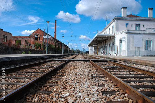 Railway station in the countryside. Portugal. Europe