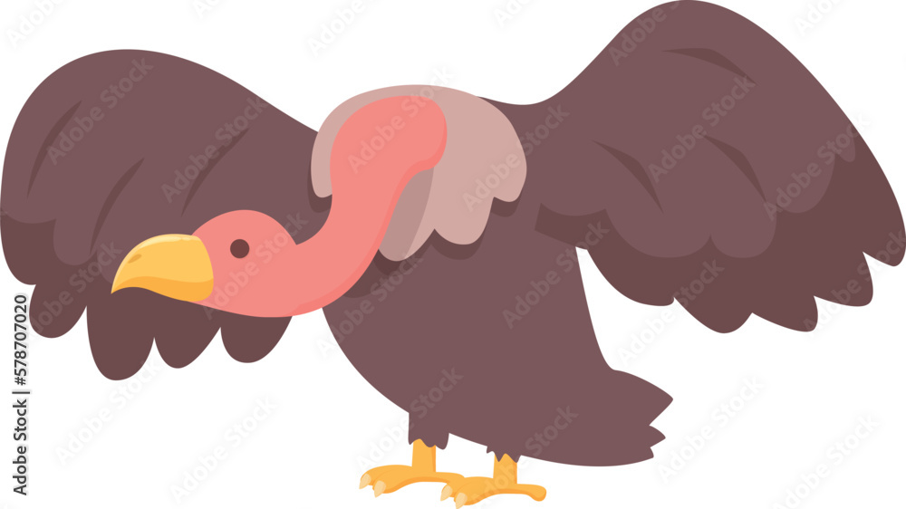 Fototapeta premium Nature vulture icon cartoon vector. Bird animal. Wild mascot