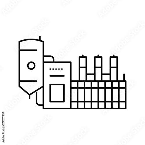 dri furnace steel production line icon vector illustration