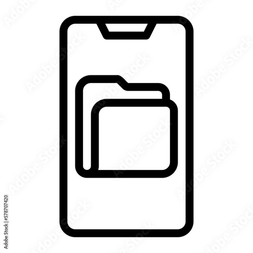 folder line icon