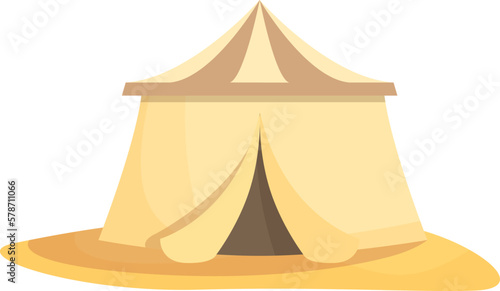 Arab tent icon cartoon vector. Desert camp. Islamic house