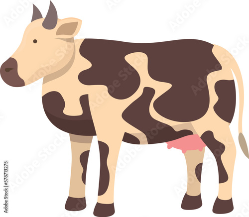 Calf cow icon cartoon vector. Cattle animal. Farm dairy