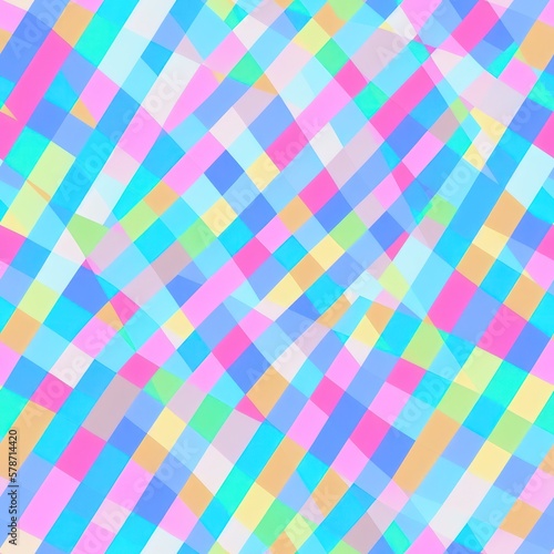 Abstract geometric seamless pattern featuring graphic design cubes, with a seamless background in pale colors, generative ai