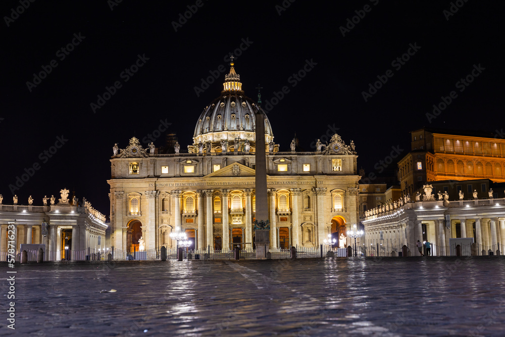 Vatican city in the night