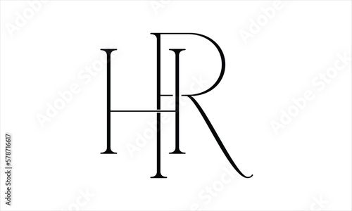 HR RH H R Initial Letter Vector Logo Design