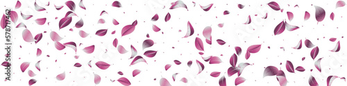 Violet Foliage Spring Vector White Panoramic