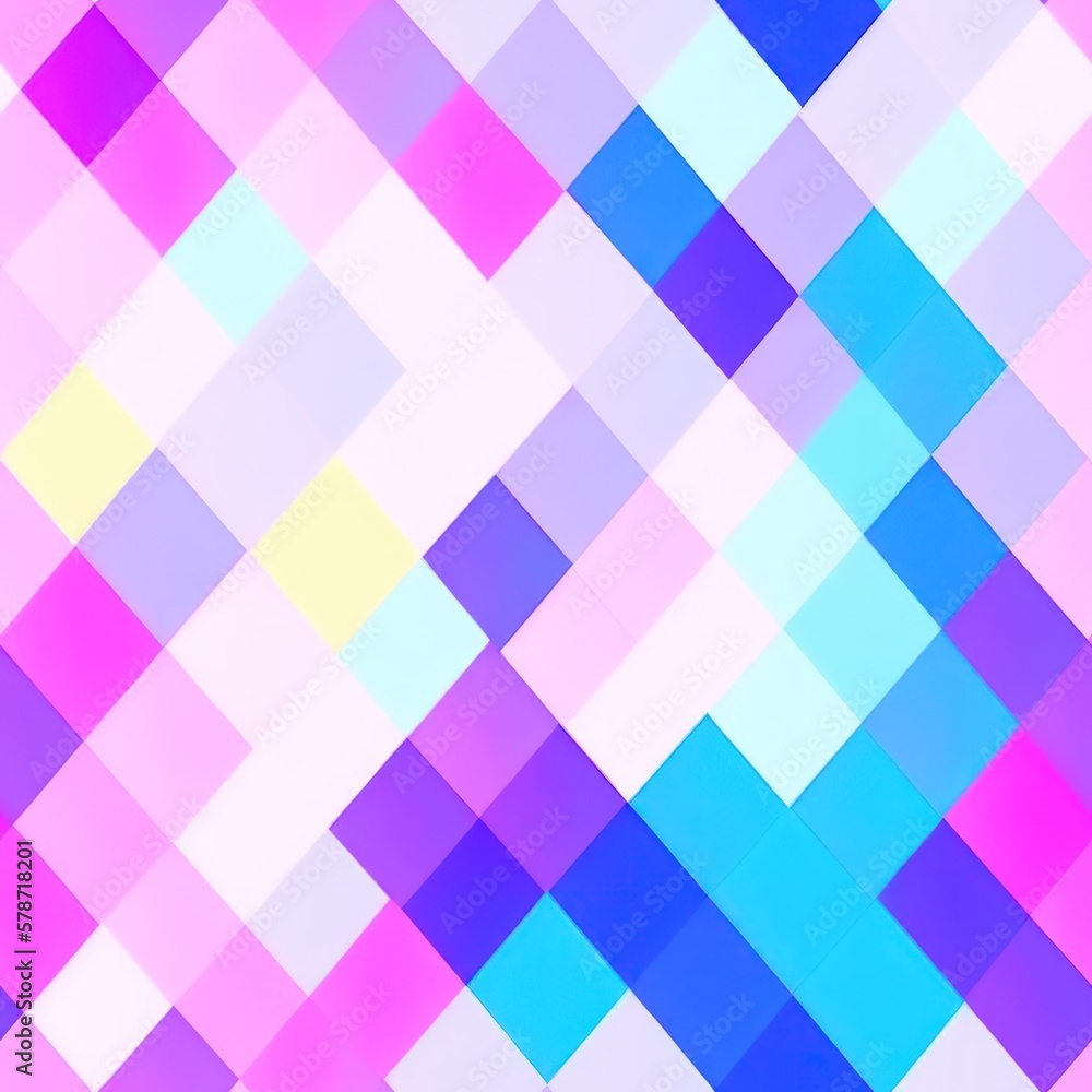Abstract geometric seamless pattern featuring graphic design cubes, with a seamless background in pale colors, generative ai