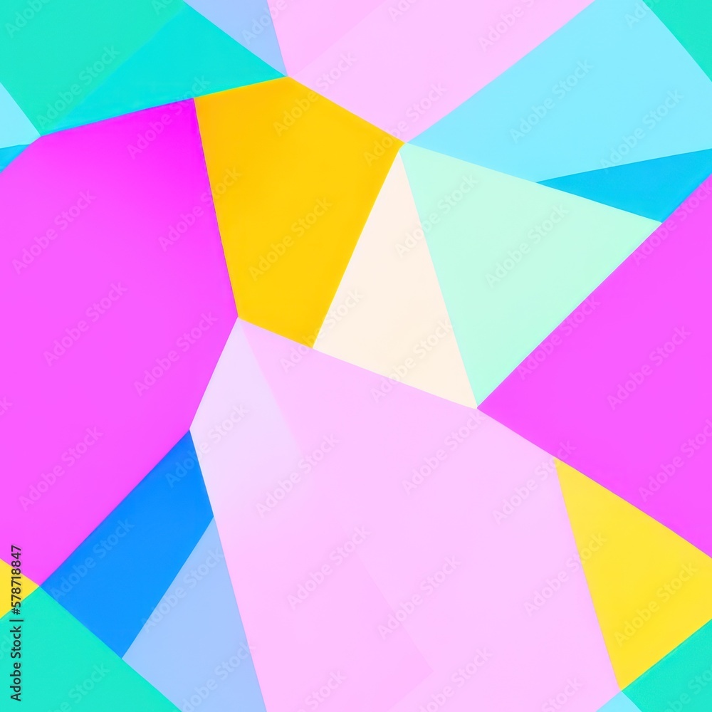 Abstract geometric seamless pattern featuring graphic design cubes, with a seamless background in pale colors, generative ai