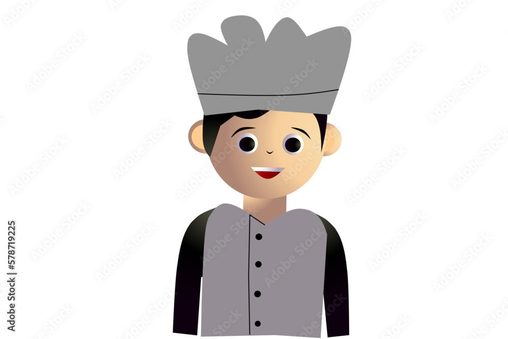 White background Chef Profession Avatar. vector illustration. White background Chef Profession Avatar. vector illustration.