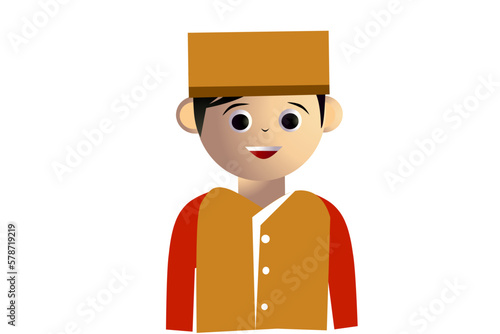 Concierge Profession Avatar On white background. vector illustration.