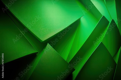 Abstract green background with fractals elements generative ai