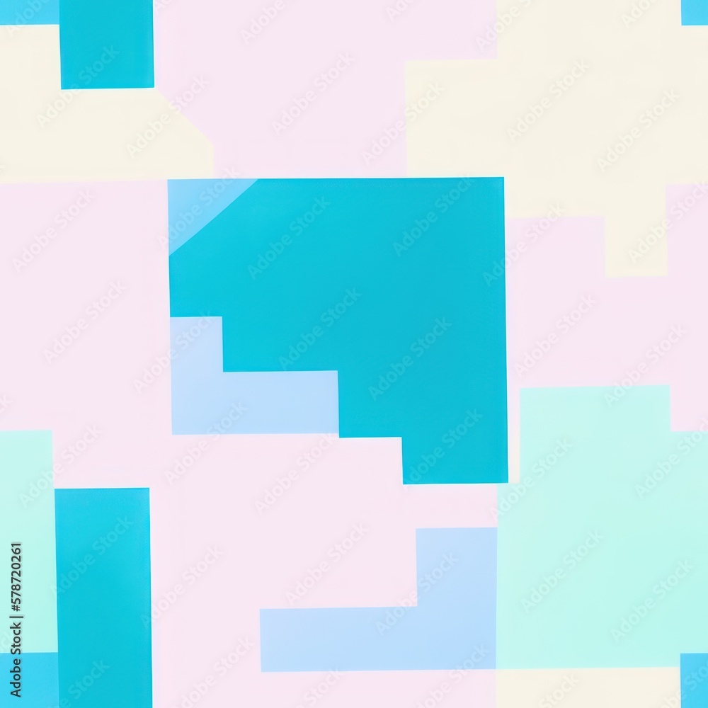 Abstract geometric seamless pattern featuring graphic design cubes, with a seamless background in pale colors, generative ai Abstract geometric seamless pattern featuring graphic design cubes, with a seamless background in pale colors, generative ai
