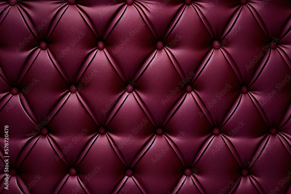 Tufted Upholstery, Luxury Leather Background, Generative AI