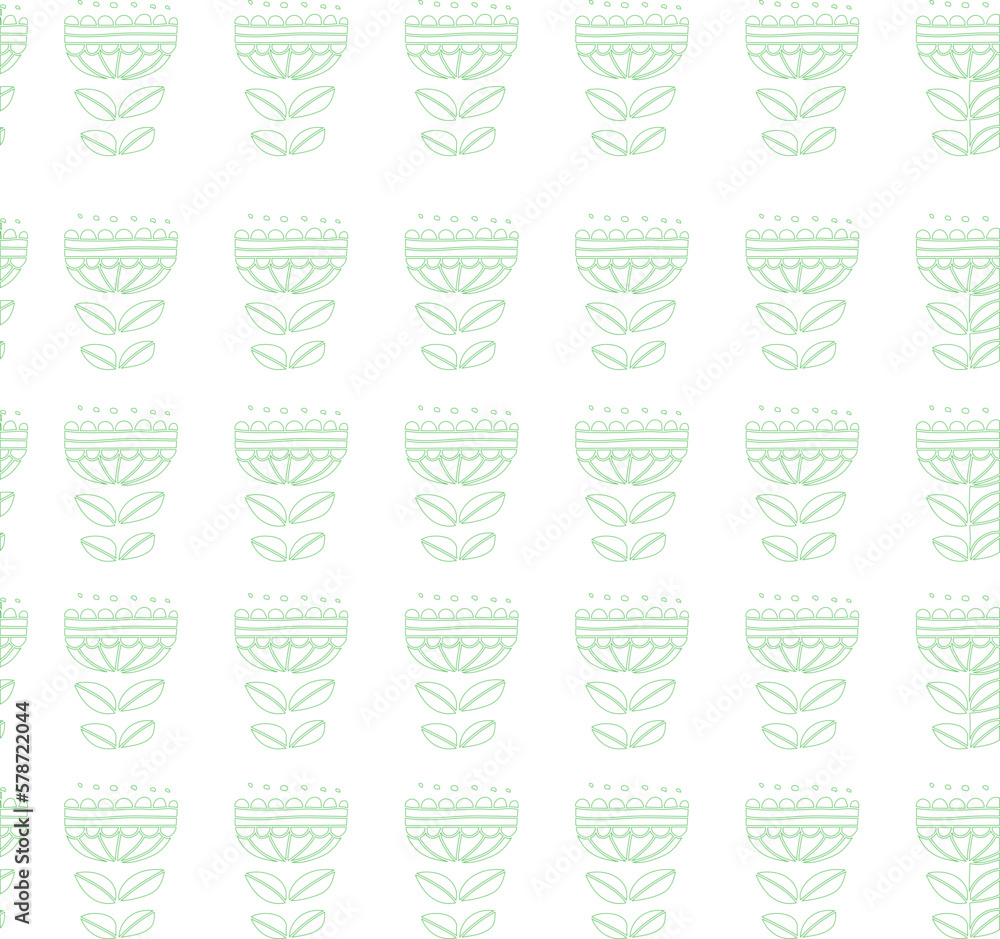 Seamless pattern with decorative flowers. Vector file for designs. Seamless pattern with decorative flowers. Vector file for designs.
