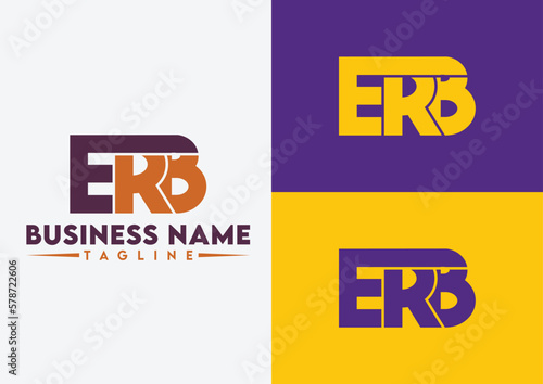Letter ERB logo design, ERB letter logo