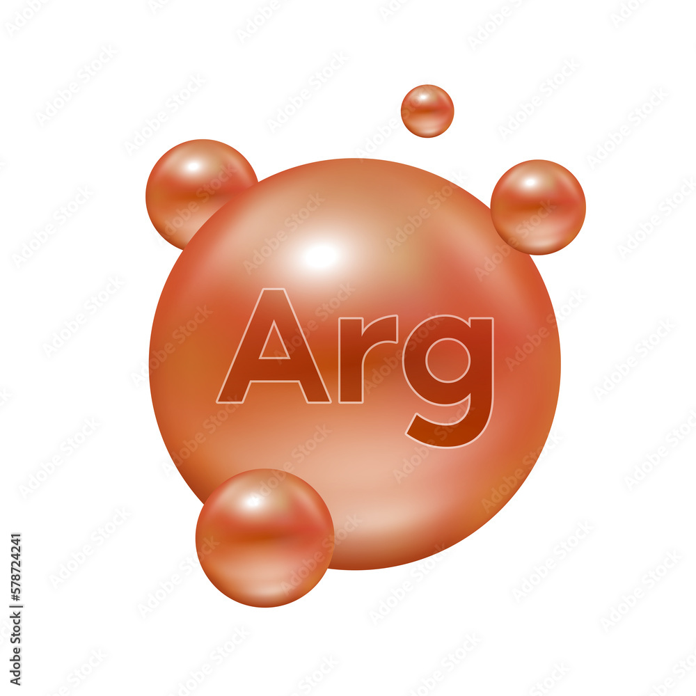 Arginine essential amino acid for the body. Capsules vitamins minerals complex brown. Dietary