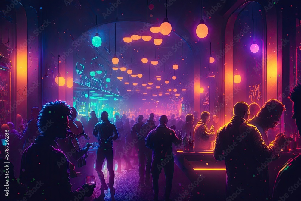 nightclub get together. Generative AI nightclub get together. Generative AI