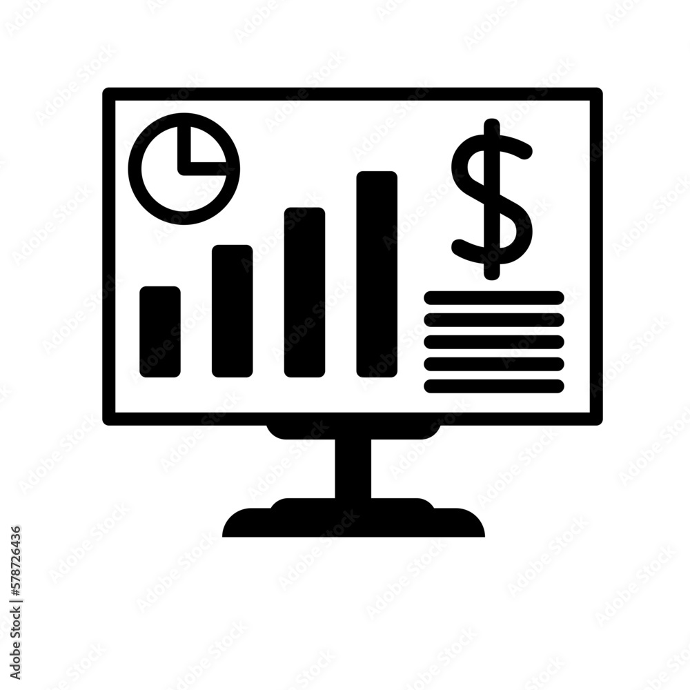 finance stats online report vector icon finance stats online report vector icon