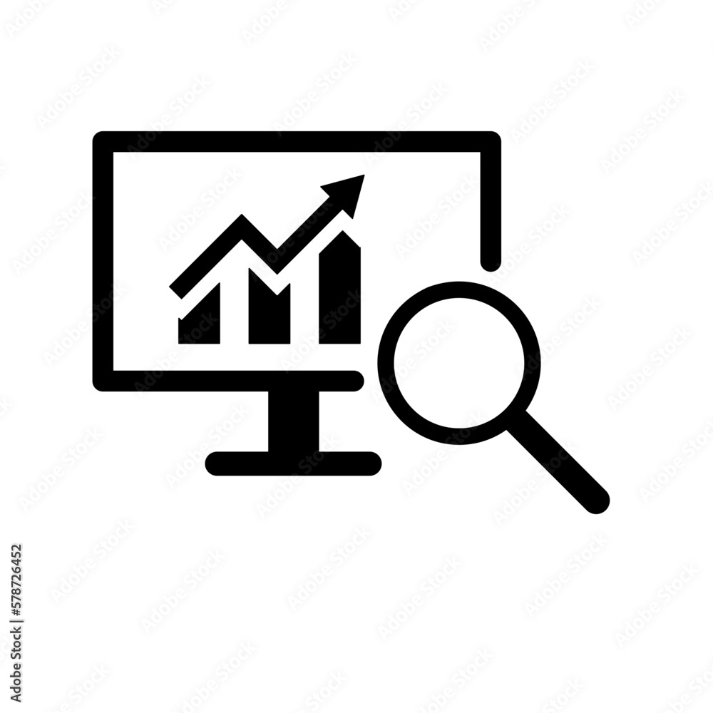 graph analysis icon vector graph analysis icon vector