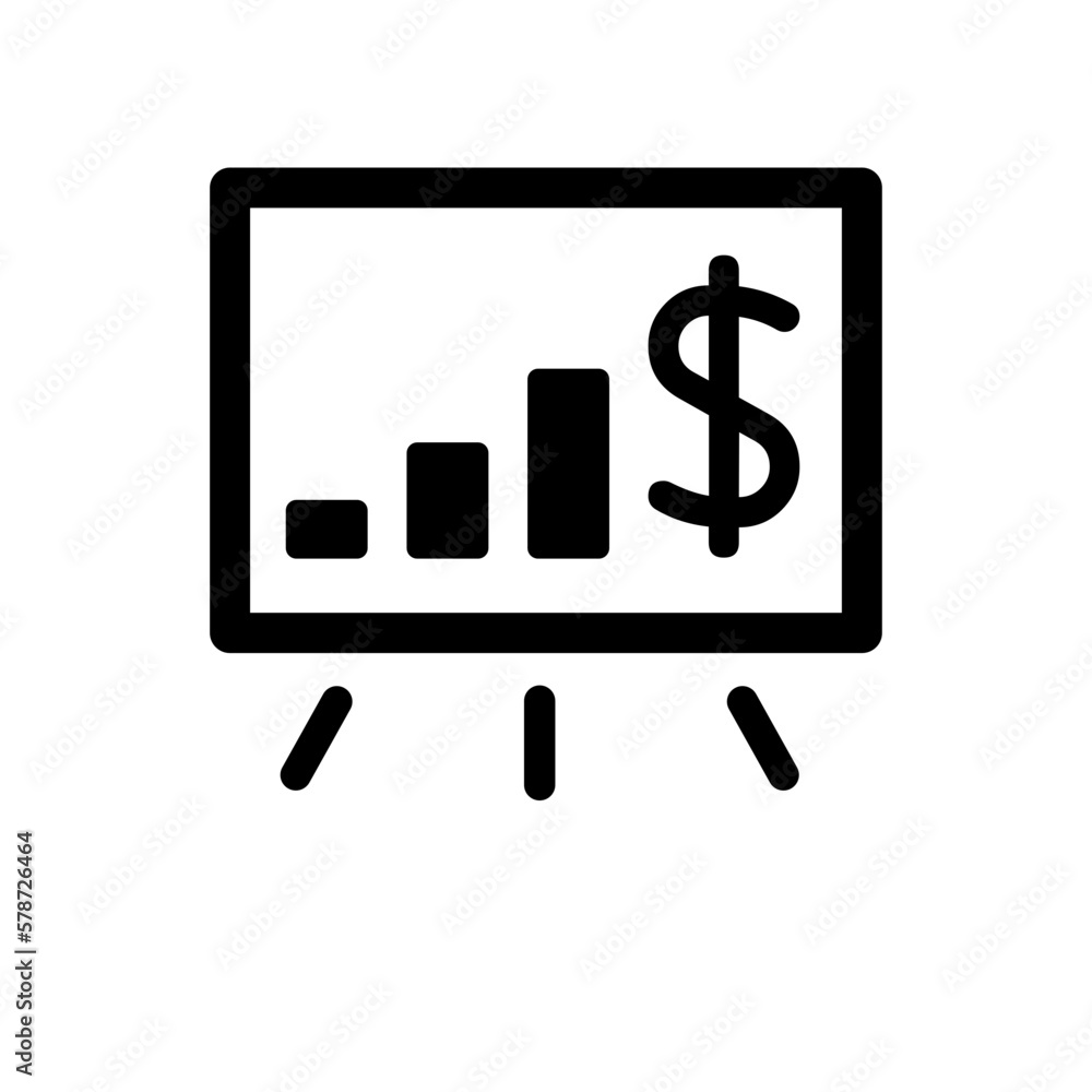 growing business icon presentation vector growing business icon presentation vector