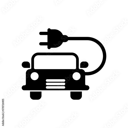 electric car icon vector