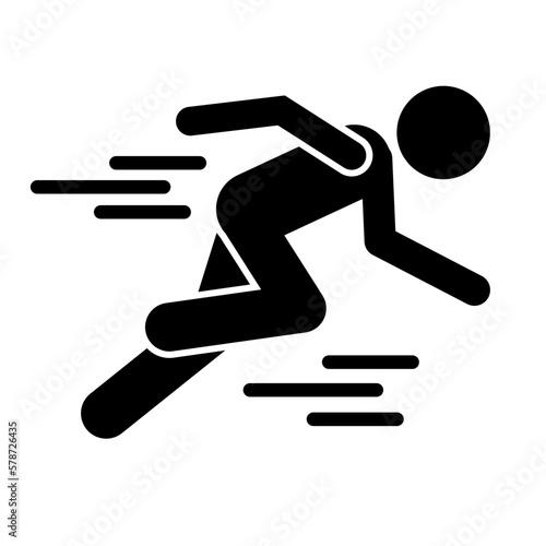 fast run icon, running icon vector