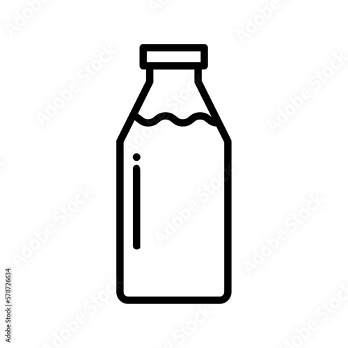 milk bottle icon vector