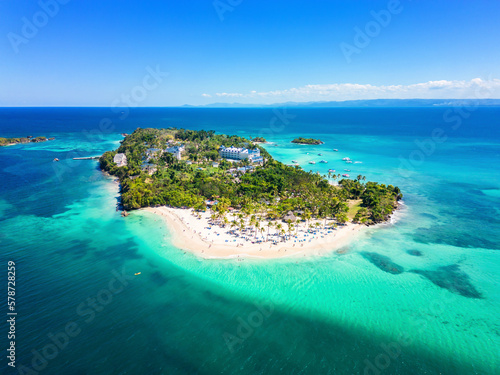 Cayo Levantado Bacardi Island. Popular destination for excursion to Samana, Dominican Republic photo