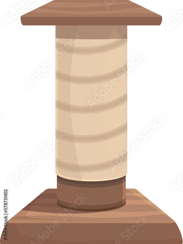 Scratch tower icon cartoon vector. Cat post. Tree furniture