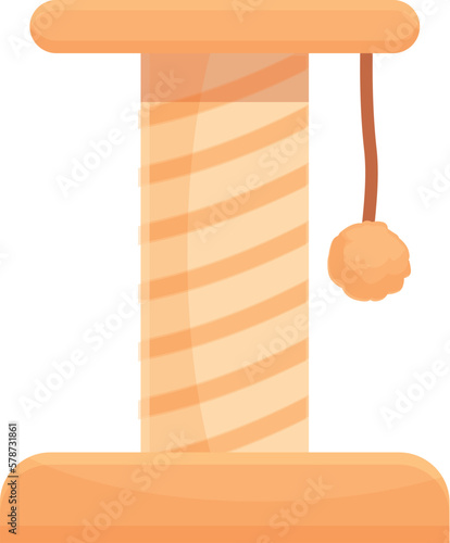 Cat post icon cartoon vector. House tower. Pet toy