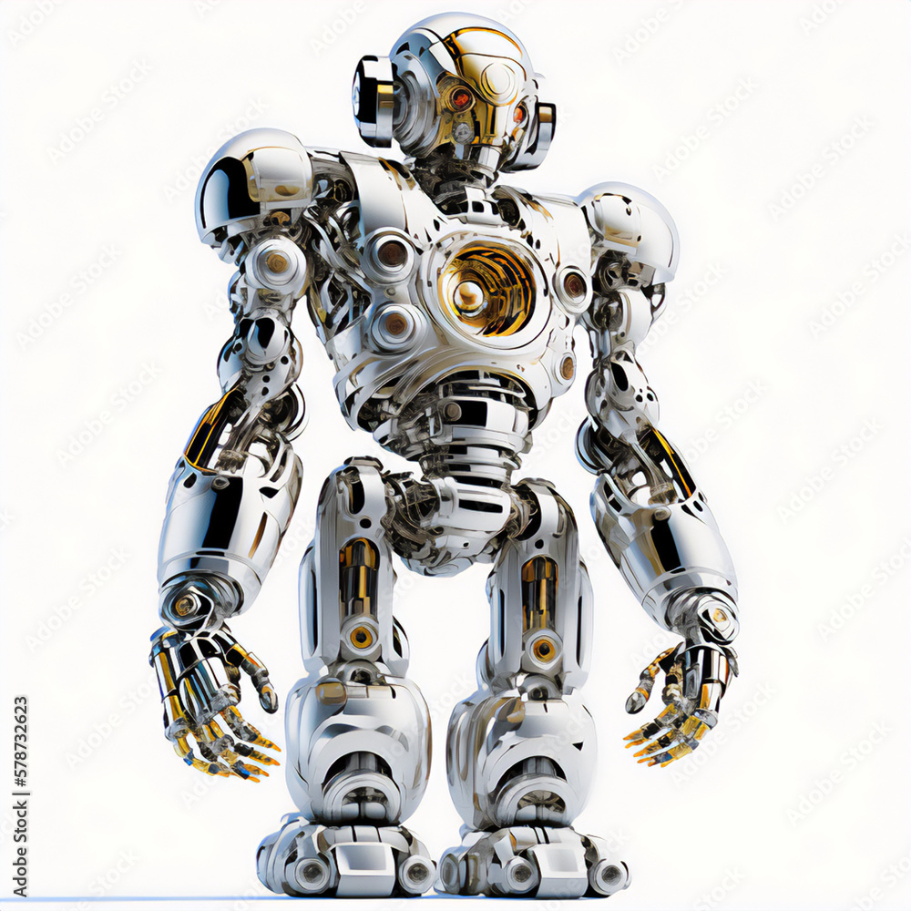 Image of a robot standing with purpose, representing the power of staying persistent Image of a robot standing with purpose, representing the power of staying persistent