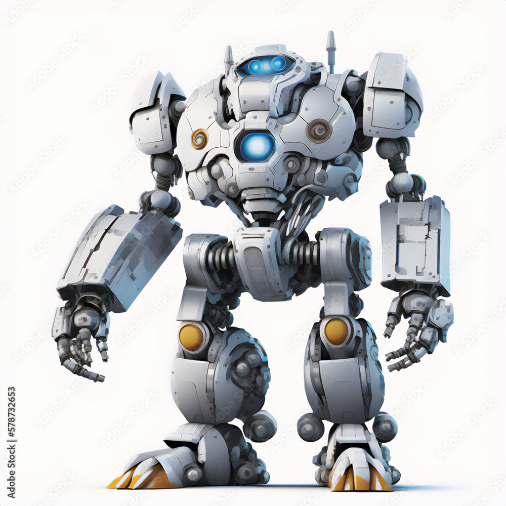 A robot standing with confidence and conviction, inspiring you to stay motivated