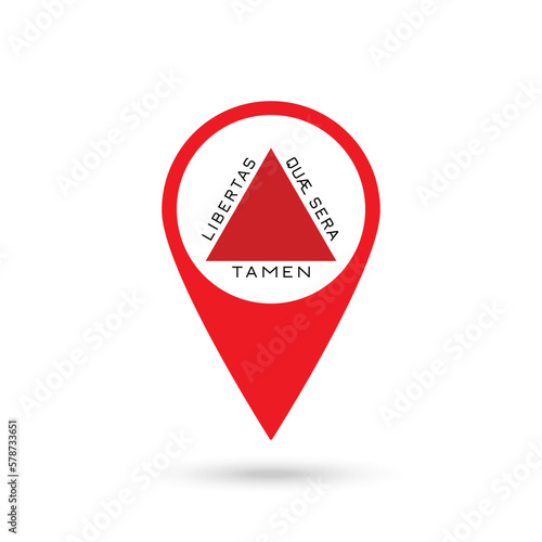 Map pointer with state Minas Gerais. Vector illustration. Free Download Map pointer with state Minas Gerais. Vector illustration. - GFXLoad