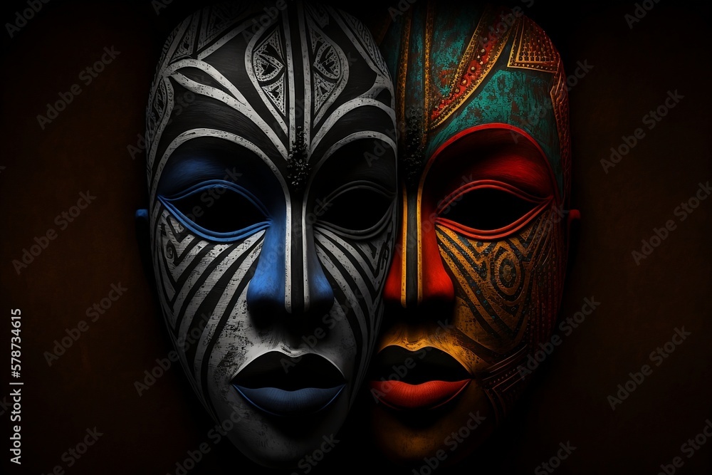Tribal sin and spirit masks Tribal sin and spirit masks