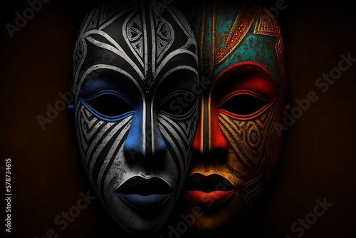 Tribal sin and spirit masks
