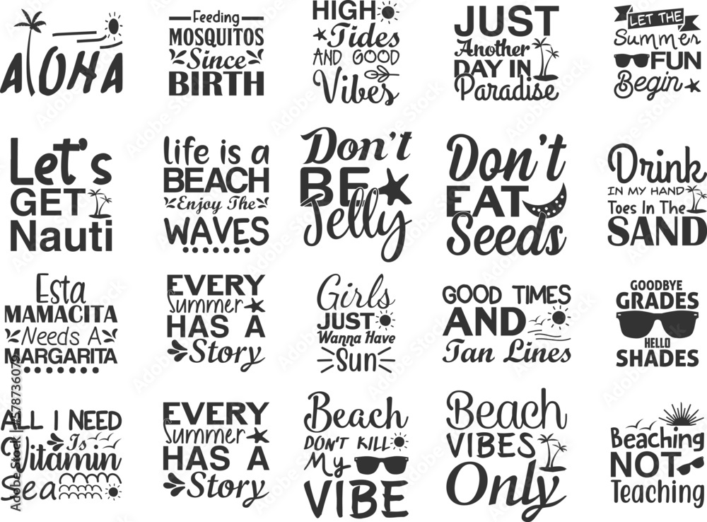 Beach SVG Design Bundle 