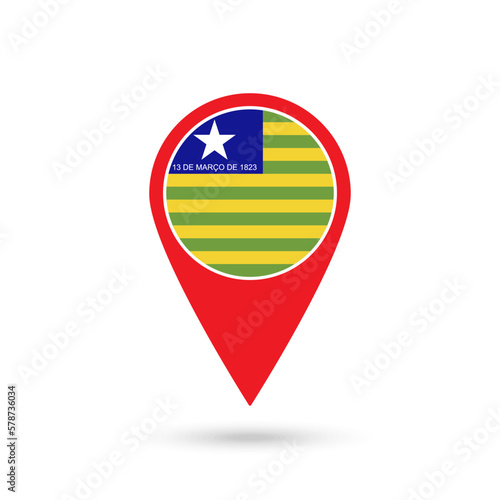 Map pointer with state Piaui. Vector illustration. Free Download Map pointer with state Piaui. Vector illustration. - GFXLoad