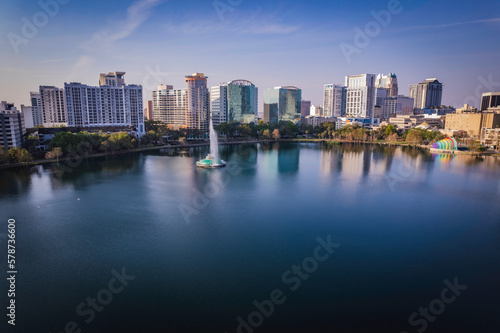 Aerial photo of Lake Eola In Orlando © JavierArtPhotography