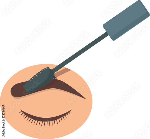 Brush makeup icon cartoon vector. Eye brow. Facial care