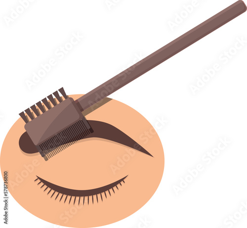 Care brow icon cartoon vector. Eye makeup. Facial mascara