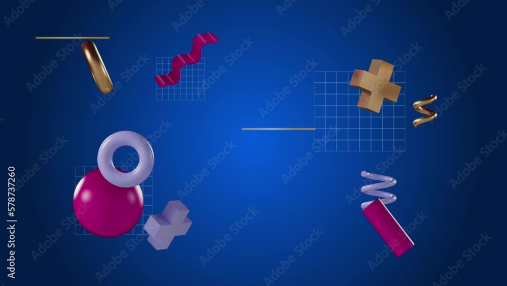 Abstract 3D Rotating Geometric Shapes Animation. Abstract Modern Background. Motion Graphic Design. 4K Abstract 3D Rotating Geometric Shapes Animation. Abstract Modern Background. Motion Graphic Design. 4K