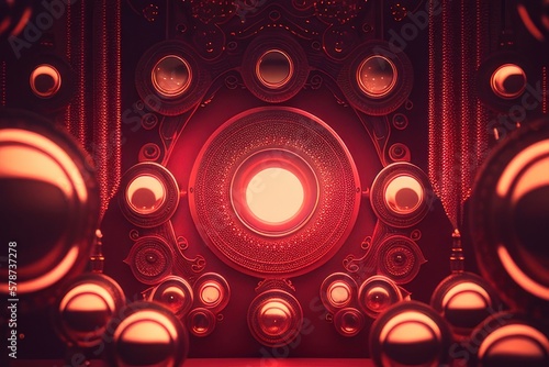 abstract background with circles  generative ai