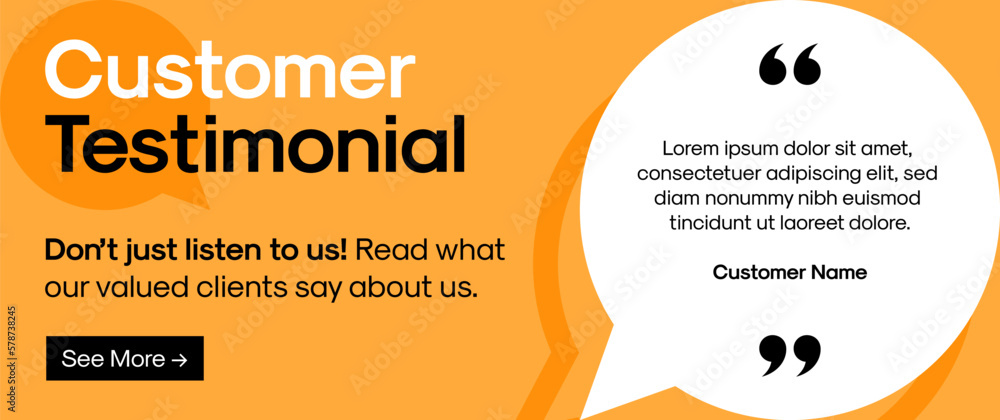 Customer Testimonial Banner Design Template for Client Feedback or Customer Testimonial Banner Design Template for Client Feedback or