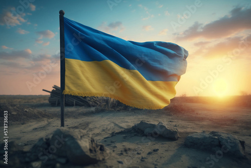 Ukrainian flag. generated by AI