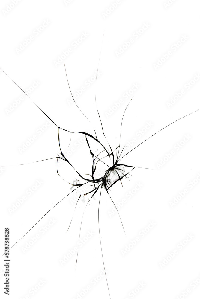 Broken glass on window isolated crack on white background. Cracks concept for design. Broken glass on window isolated crack on white background. Cracks concept for design.