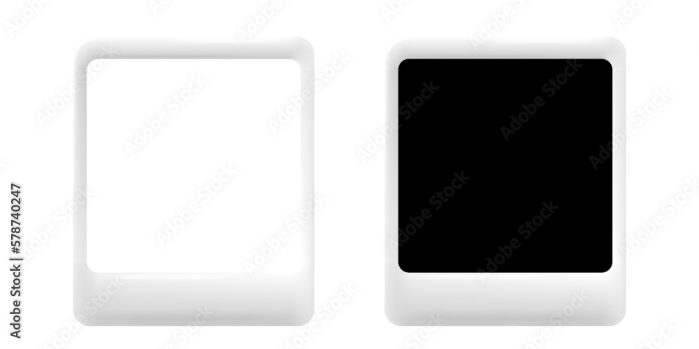 Picture photo square 3d mockup illustration Picture photo square 3d mockup illustration