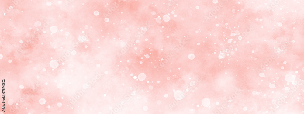 abstract blur and lovely soft light pink background with bubbles, beautiful pink watercolor background with various bokeh surrounding randomly, soft pink texture with smoke and clouds.	